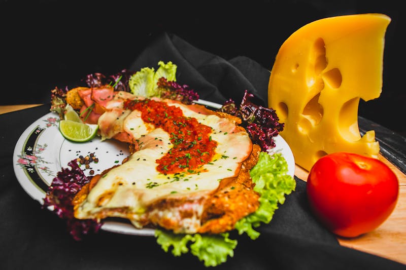 Garlic bread with cheese and herbs